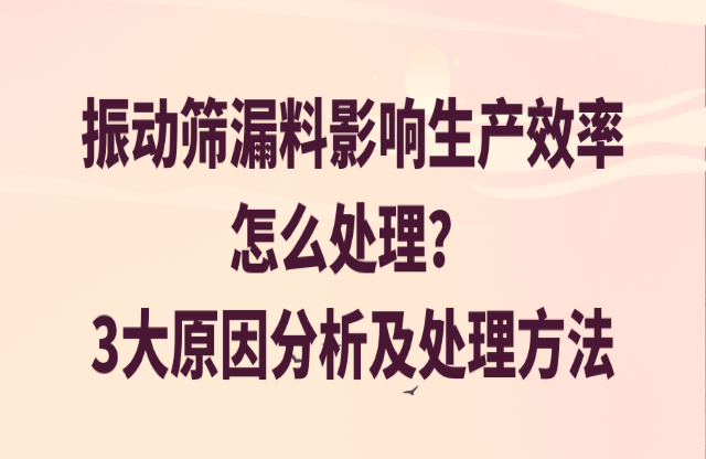 振動篩漏料影響生產(chǎn)效率怎么處理？3大原因分析及處理方法